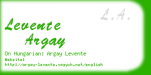 levente argay business card